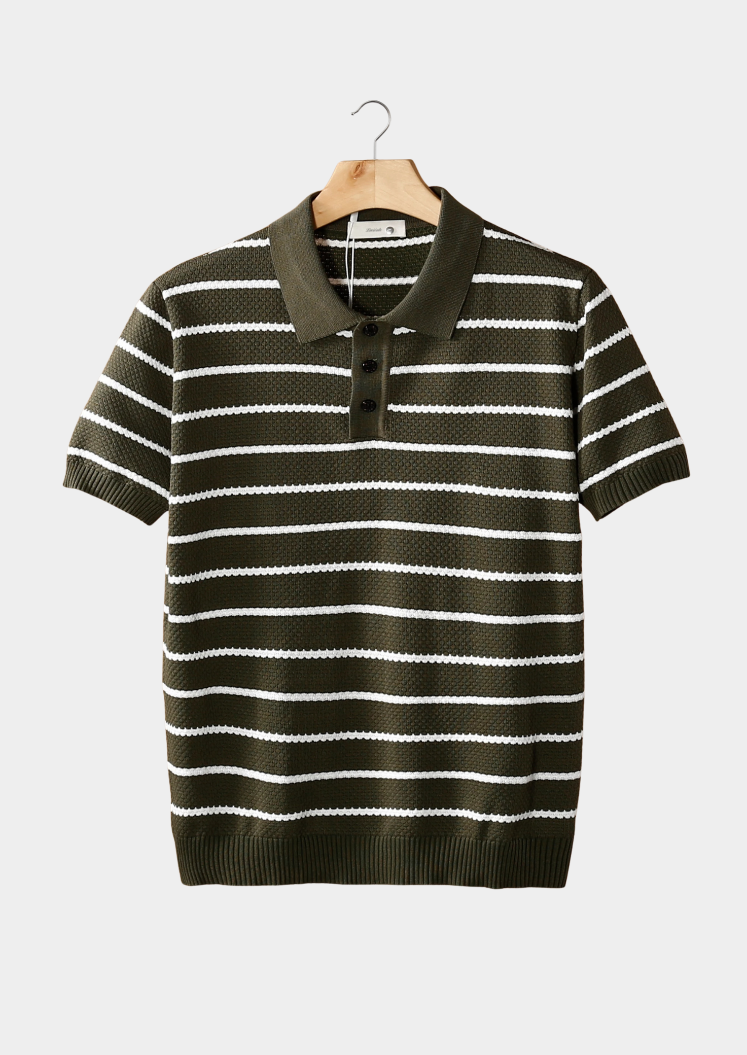 POLOSHIRT MIT STREIFEN UND KNÖPFEN