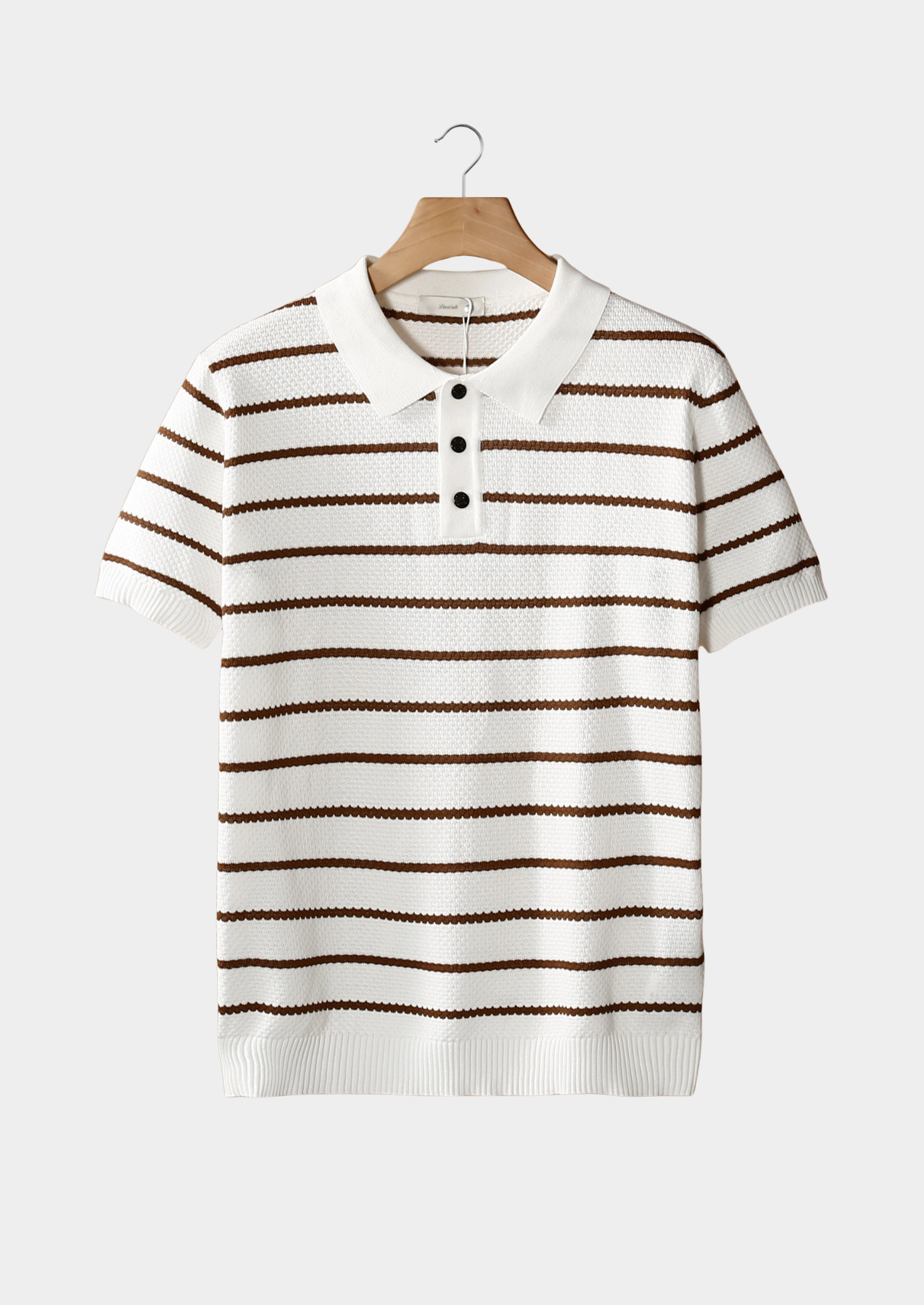POLOSHIRT MIT STREIFEN UND KNÖPFEN